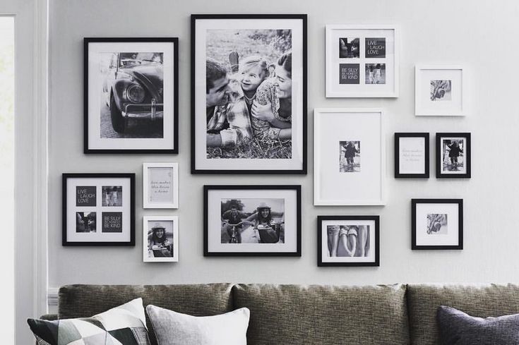 17 Diy Decoration Ideas Using Picture Frames Enhance The Room Decor | Wall decor  living room, Photo wall gallery, Frames on wall