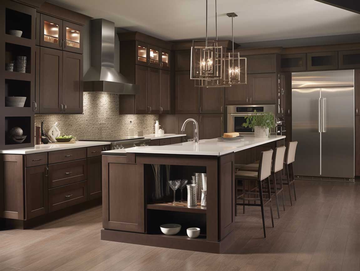 Unleash Your Inner Designer with Modern Brown Kitchen Cabinets • 333+  Images • [ArtFacade]